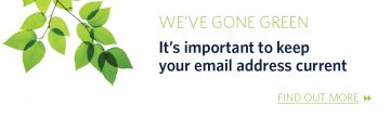 We’ve gone green – update your email address